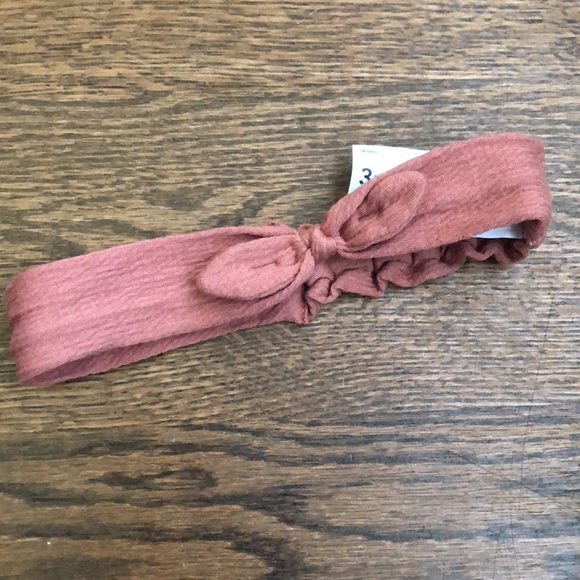 Carters Baby Girl Crinkle Jumpsuit and Bow Headwrap Set, Size 3 Months - Picture 5 of 6